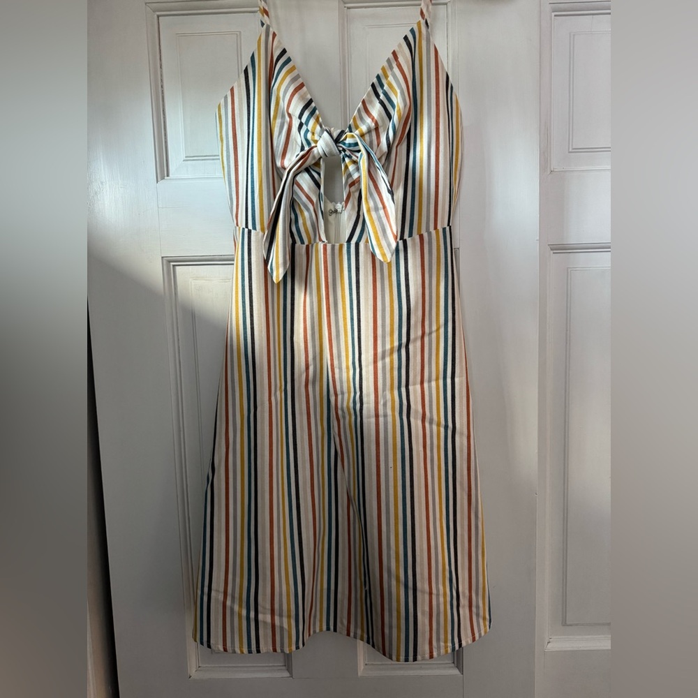 Altered state Striped Tie-Front Dress